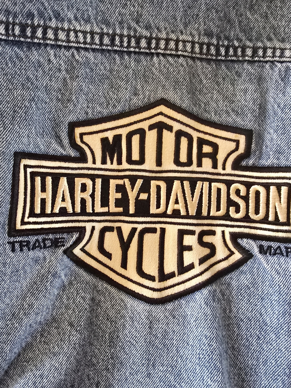 Harley-Davidson Vintage Light Blue Denim Jean Jacket Sz M